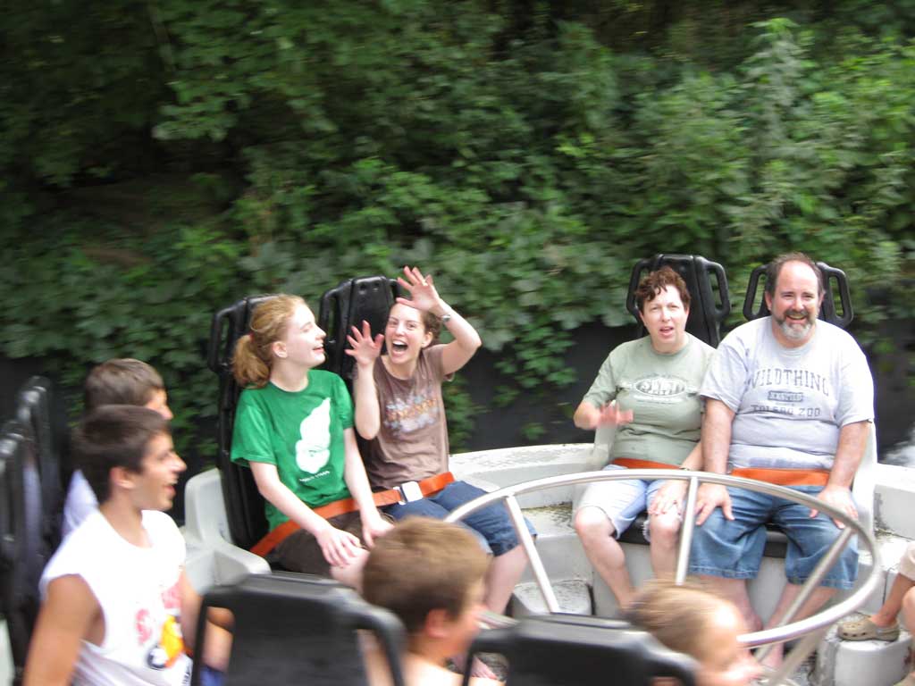 Getting drenched on the rapids ride