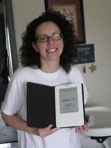 Me and the Kindle (anti reflective coating on glasses obviously didn't work that day)