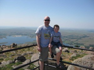 Checking out the view on Mount Scott