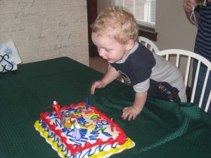 Checking out my cake